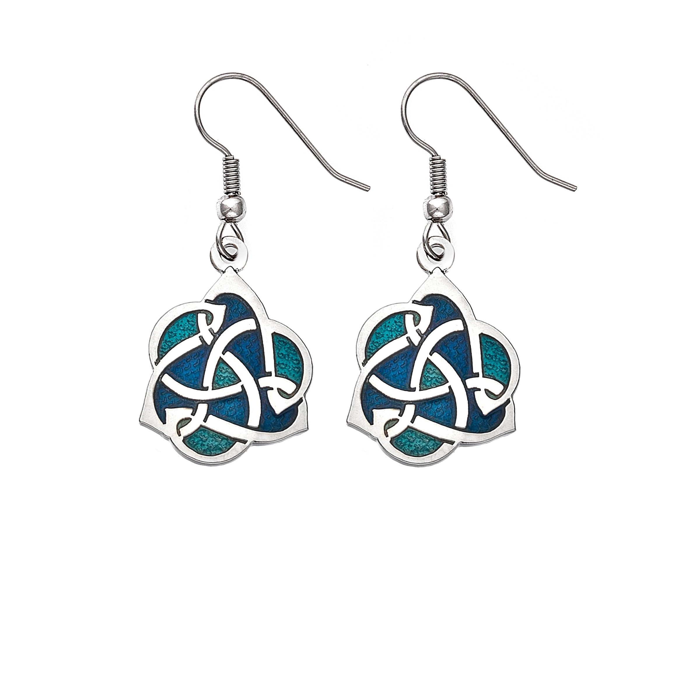Blue Archibald Knox Style Earrings